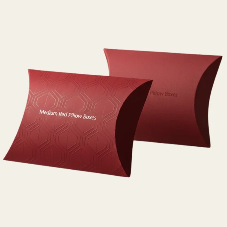 Medium Red Pillow Boxes - Hot Custom Boxes