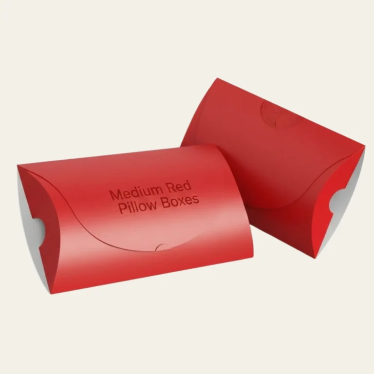 Medium Red Pillow Boxes - Hot Custom Boxes