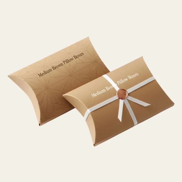 Medium Brown Pillow Boxes - Hot Custom Boxes