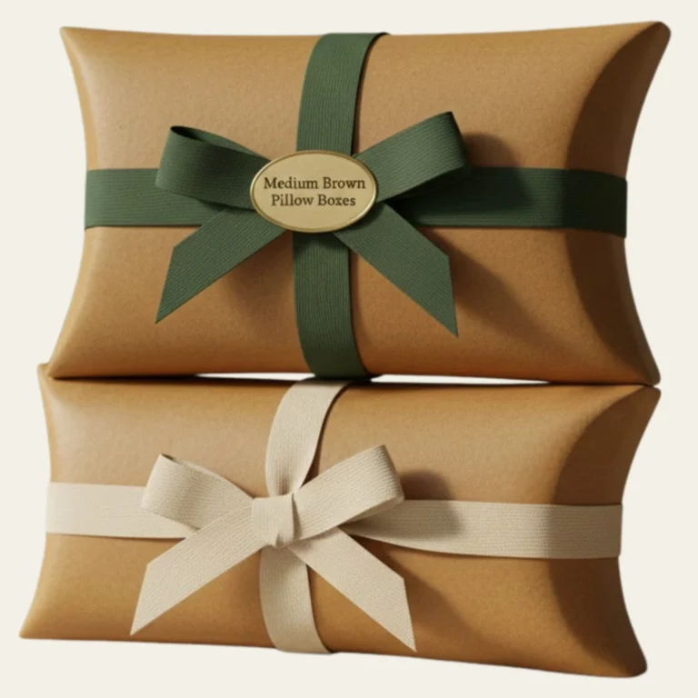 Medium Brown Pillow Boxes - Hot Custom Boxes