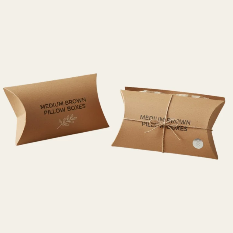 Medium Brown Pillow Boxes - Hot Custom Boxes