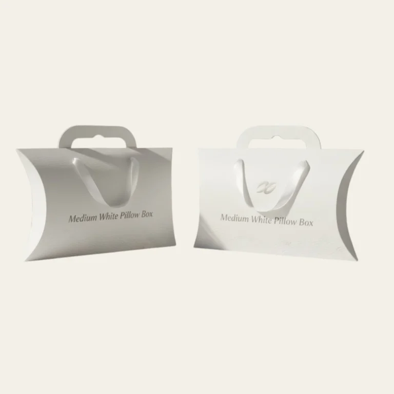 Medium White Pillow Boxes - Hot Custom Boxes
