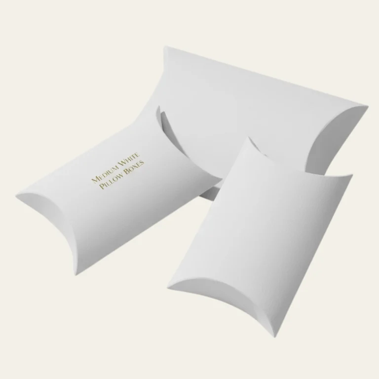 Medium White Pillow Boxes - Hot Custom Boxes