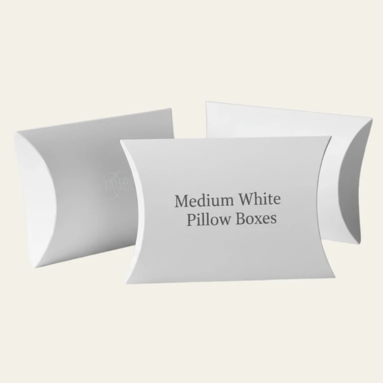 Medium White Pillow Boxes - Hot Custom Boxes