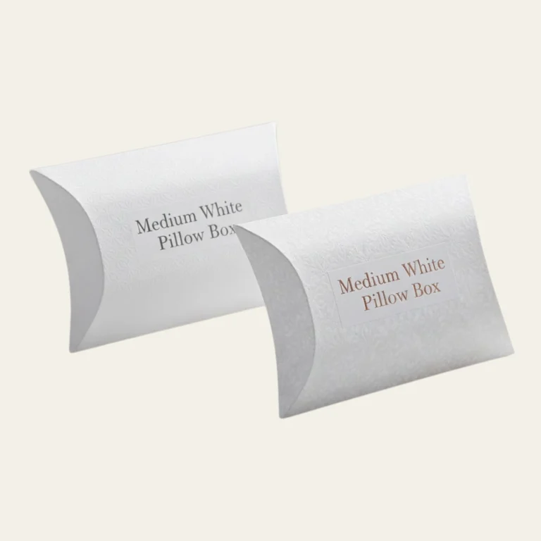 Medium White Pillow Boxes - Hot Custom Boxes