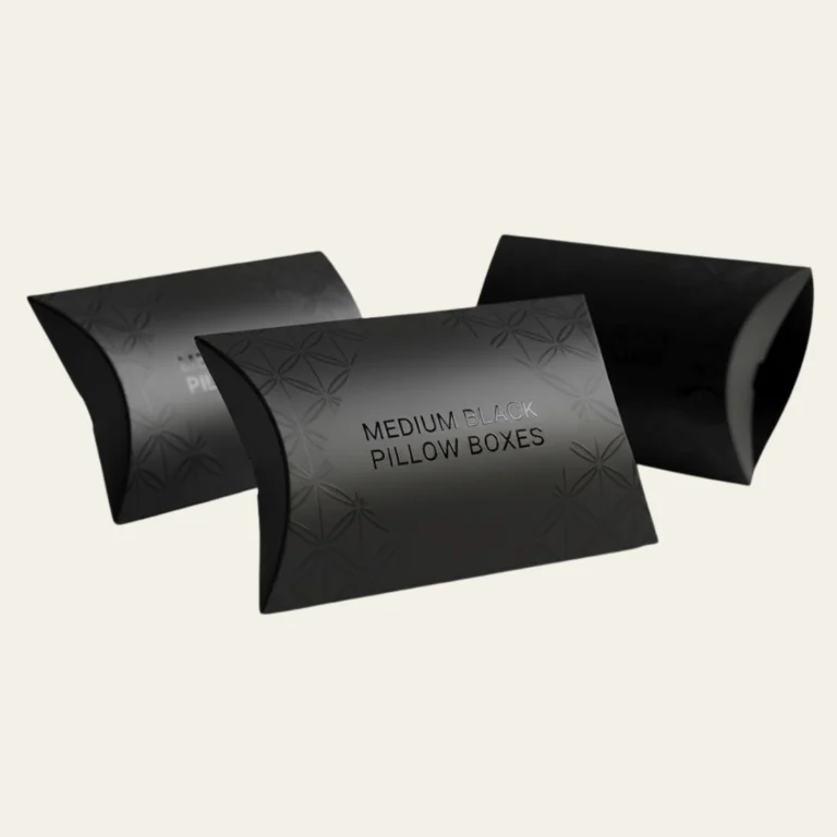 Medium Black Pillow Boxes - Hot Custom Boxes