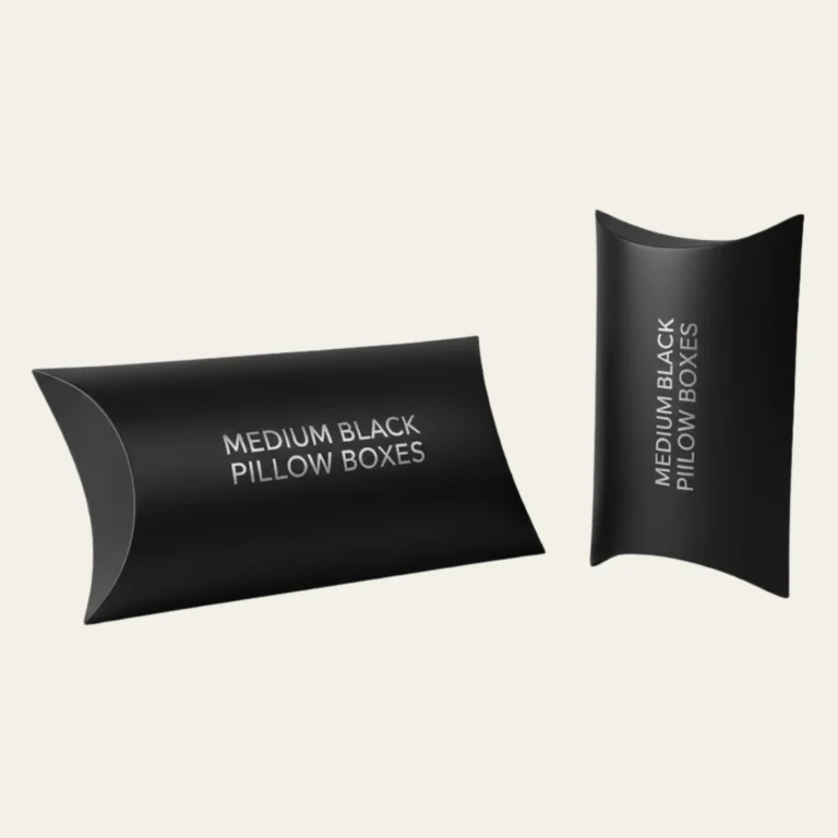 Medium Black Pillow Boxes - Hot Custom Boxes