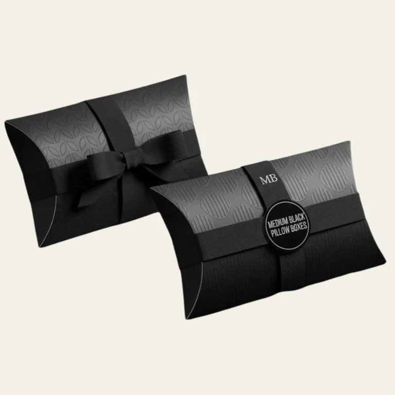 Medium Black Pillow Boxes - Hot Custom Boxes