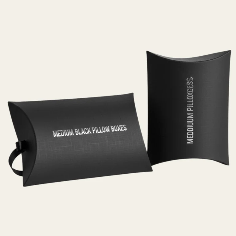 Medium Black Pillow Boxes - Hot Custom Boxes