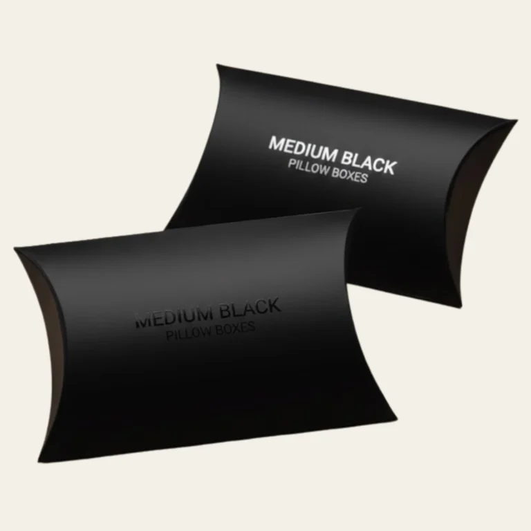 Medium Black Pillow Boxes - Hot Custom Boxes