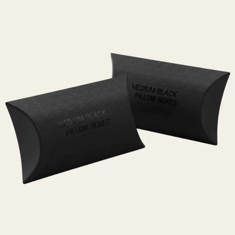 Medium Black Pillow Boxes - Hot Custom Boxes