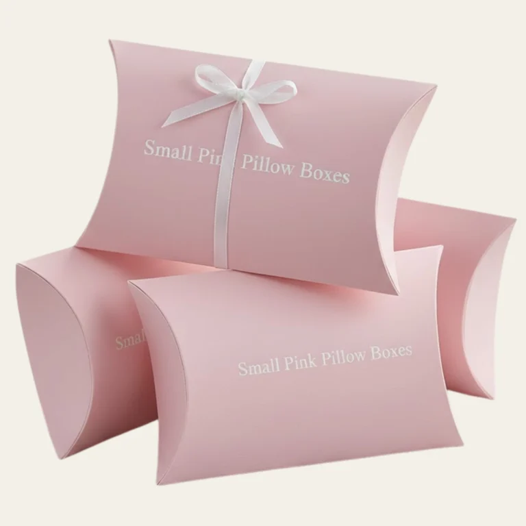 Small Pink Pillow Boxes - Hot Custom Boxes
