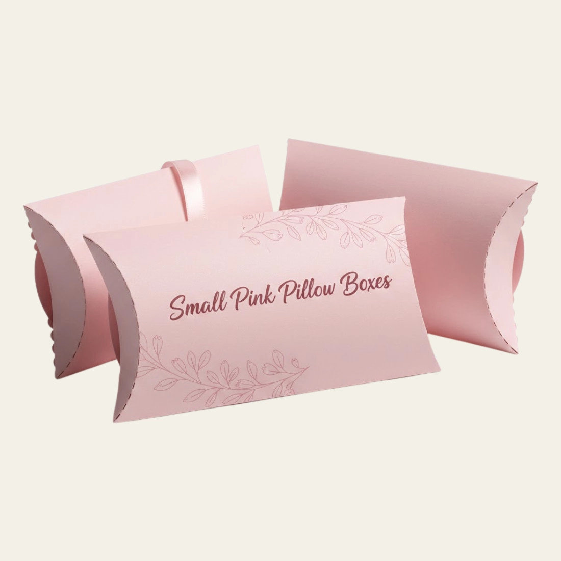 Small Pink Pillow Boxes - Hot Custom Boxes