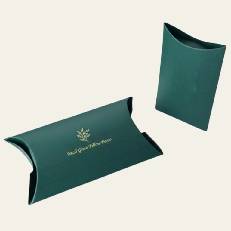 Small Green Pillow Boxes - Hot Custom Boxes