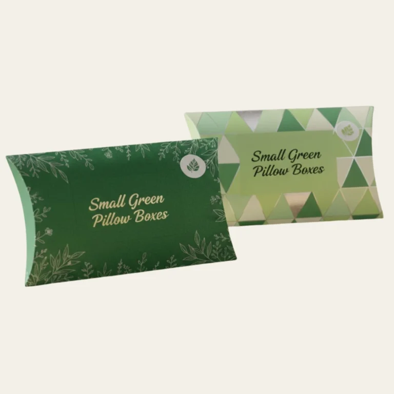 Small Green Pillow Boxes - Hot Custom Boxes