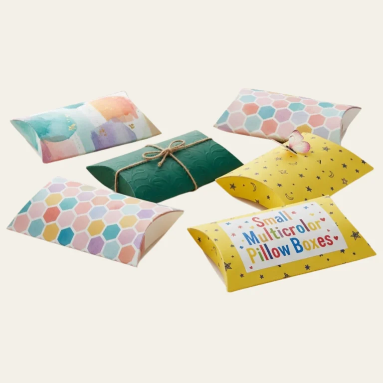 Small Multicolor Pillow Boxes - Hot Custom Boxes
