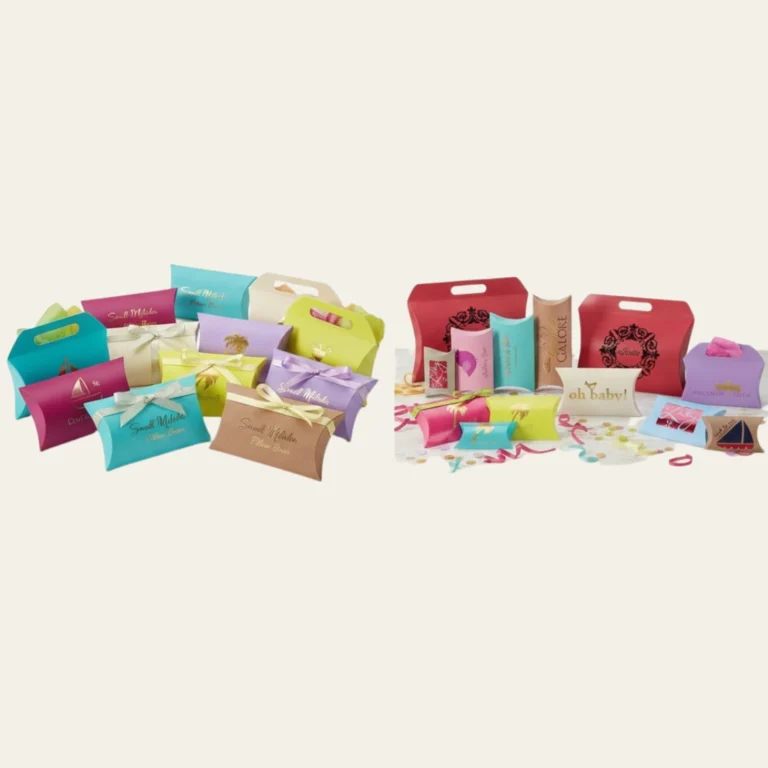 Small Multicolor Pillow Boxes - Hot Custom Boxes