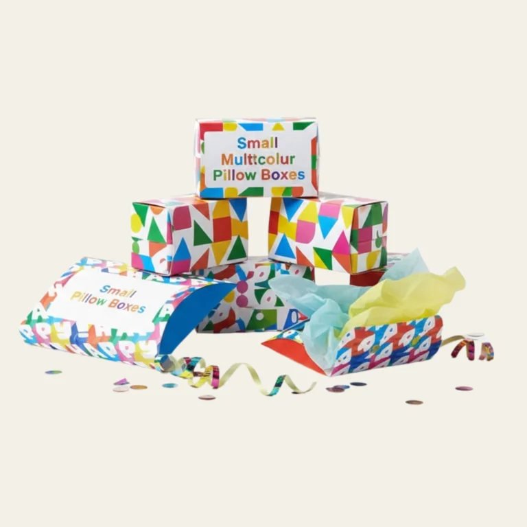 Small Multicolor Pillow Boxes - Hot Custom Boxes