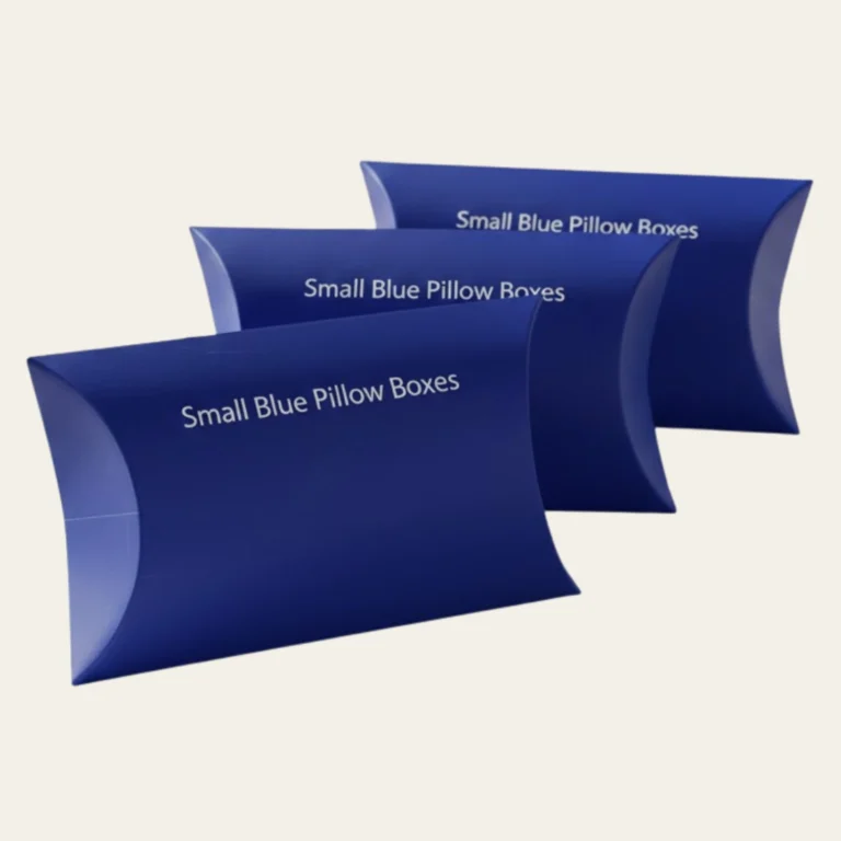 Small Blue Pillow Boxes - Hot Custom Boxes