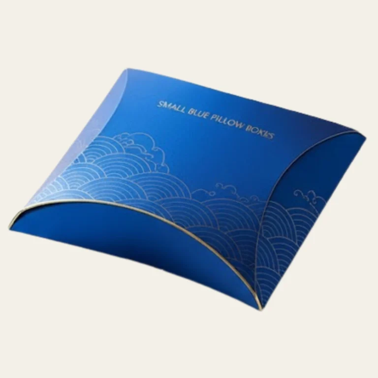 Small Blue Pillow Boxes - Hot Custom Boxes