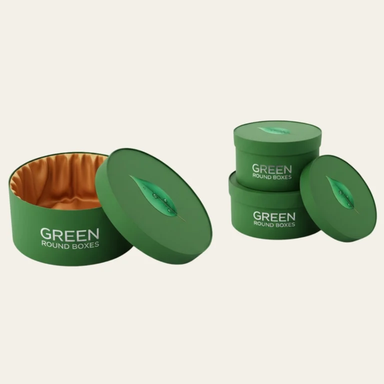 Green Round Boxes - Hot Custom Boxes