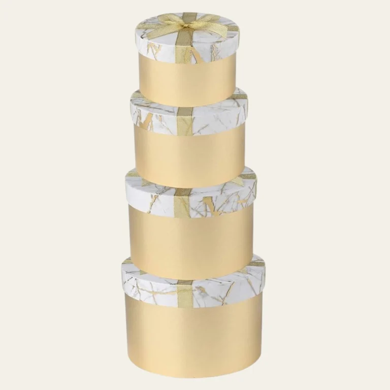 Golden Round Boxes - Hot Custom Boxes