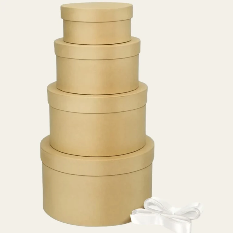 Golden Round Boxes - Hot Custom Boxes