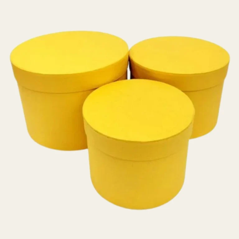 Yellow Round Boxes - Hot Custom Boxes