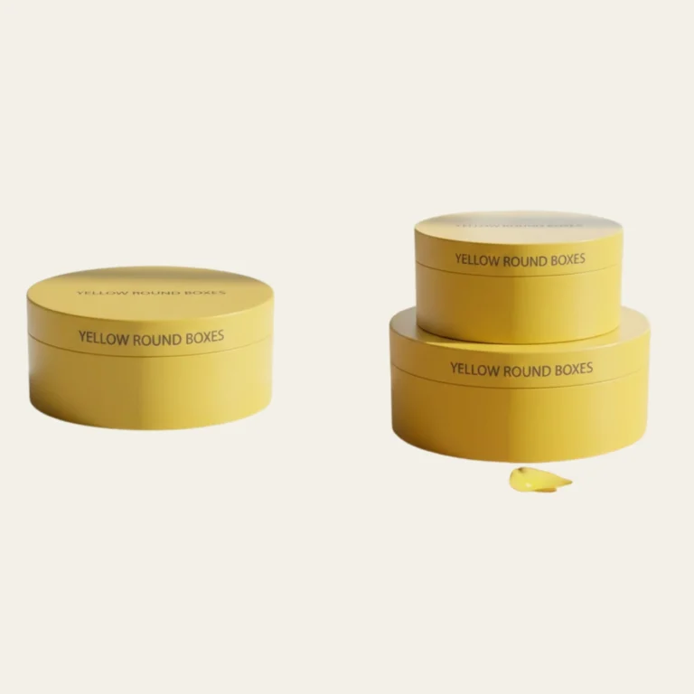 Yellow Rounded Box Yellow Round Boxes | Custom Yellow Round Packaging Boxes Wholesale