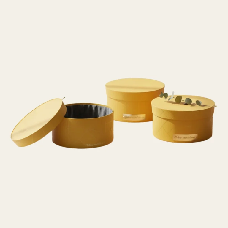 Butter Yellow Rounded Box Background Yellow Round Boxes | Custom Yellow Round Packaging Boxes Wholesale