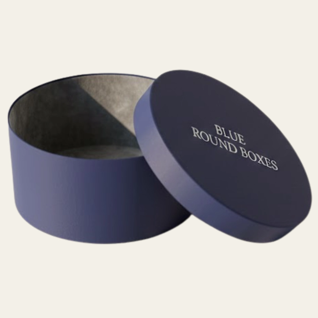Blue Round Boxes - Hot Custom Boxes