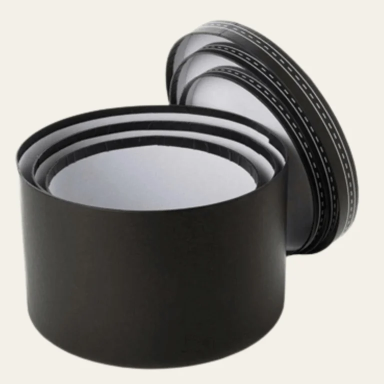 Black Round Boxes - Hot Custom Boxes