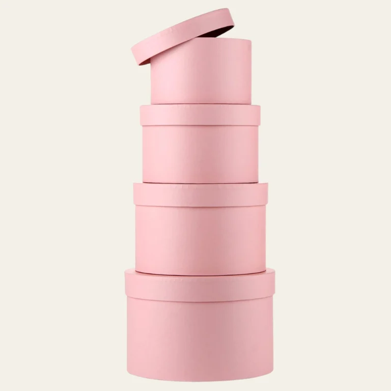 Pink Round Boxes - Hot Custom Boxes