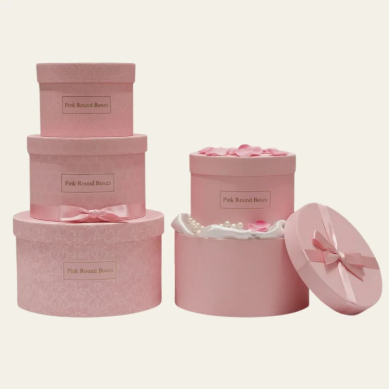 Pink Round Boxes - Hot Custom Boxes