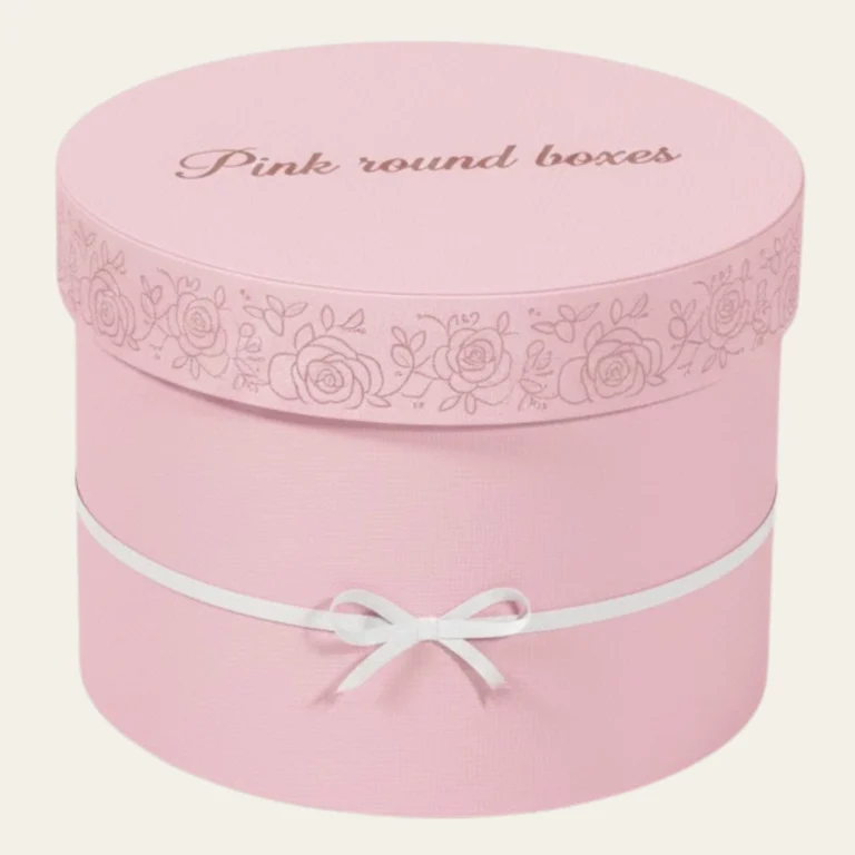 Pink Round Boxes - Hot Custom Boxes