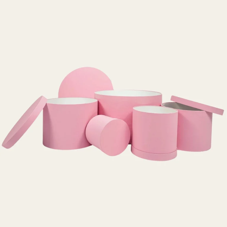 Pink Round Boxes - Hot Custom Boxes