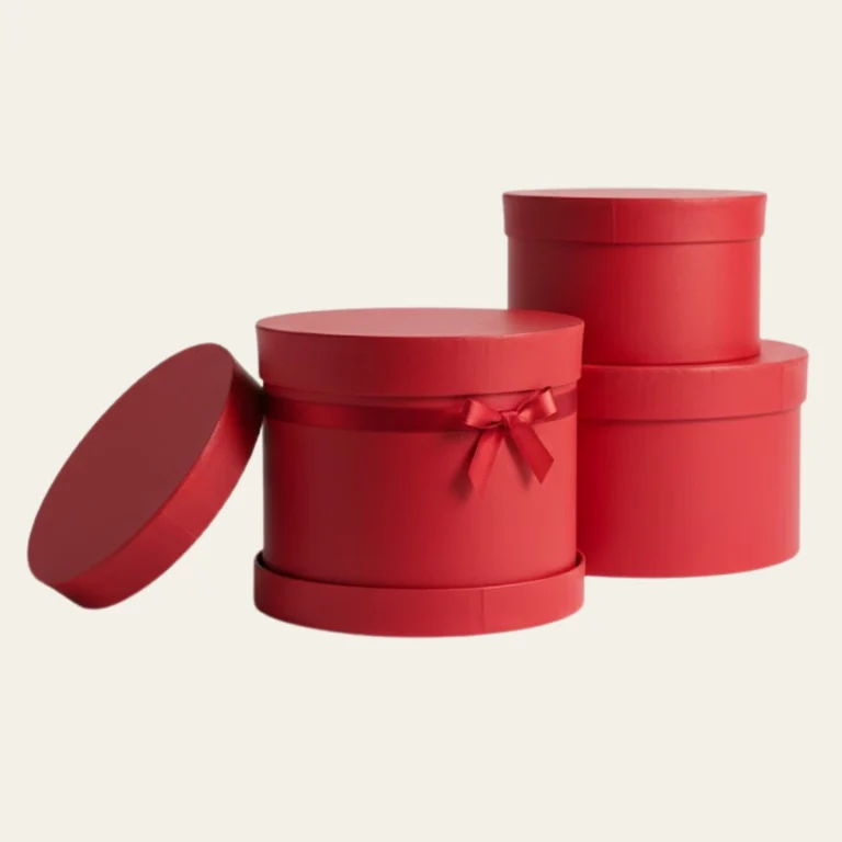 Red Round Boxes - Hot Custom Boxes