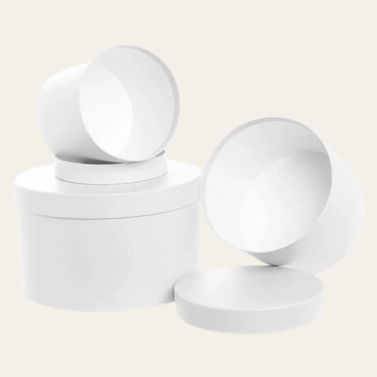 White Round Boxes - Hot Custom Boxes