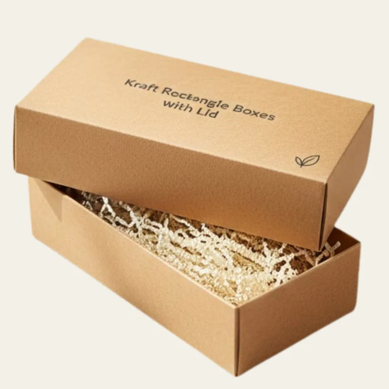 Kraft Rectangle Boxes with Lid - Hot Custom Boxes