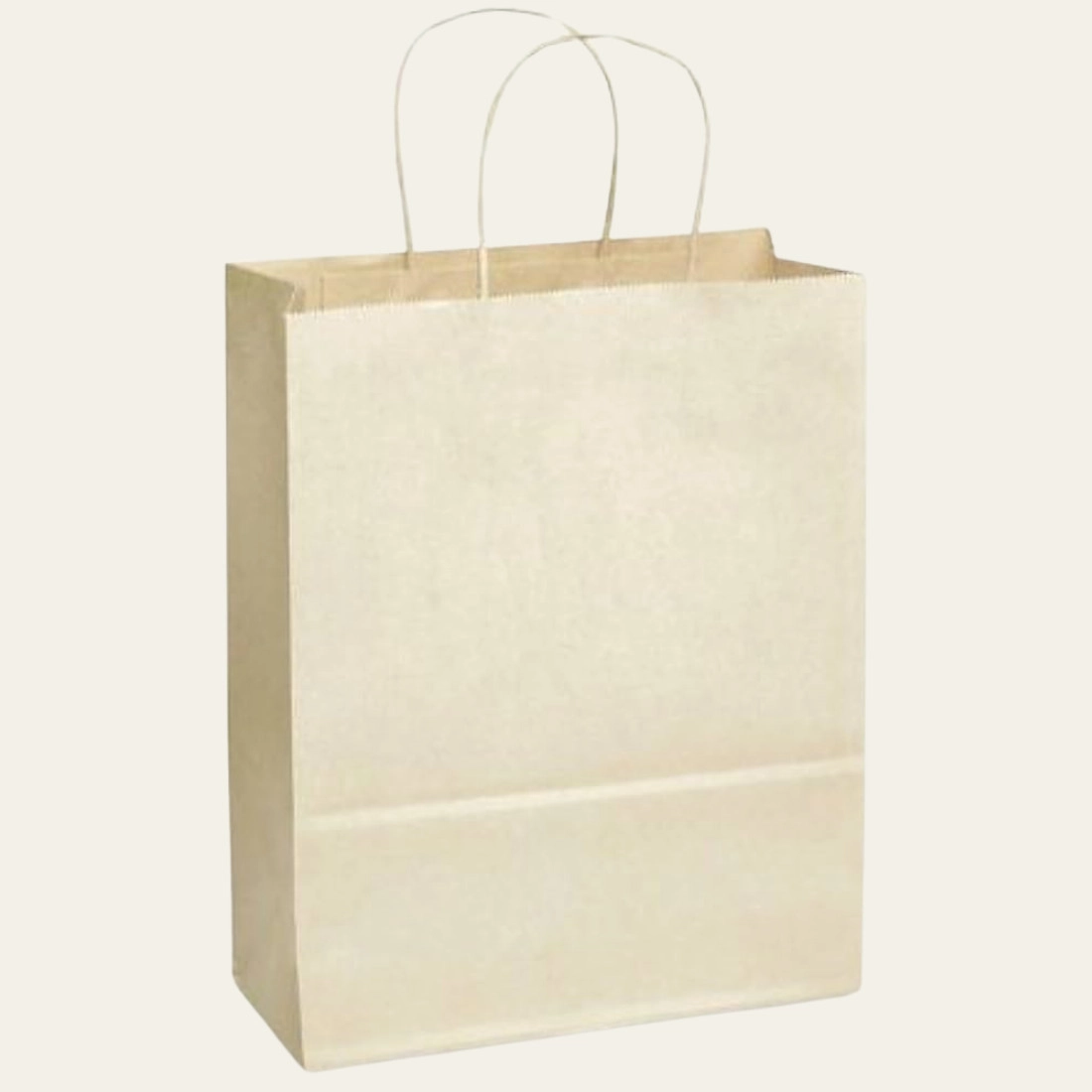 Beige Paper Bags - Hot Custom Boxes