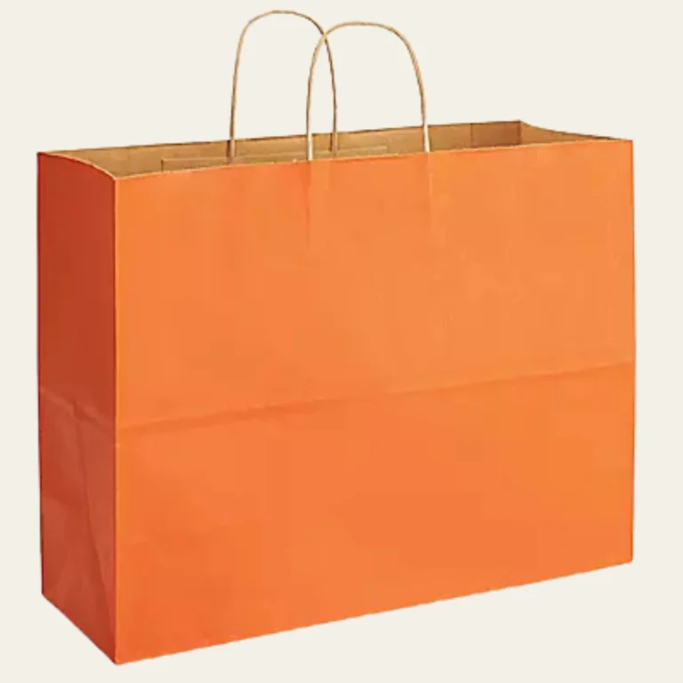 Orange Paper Bags - Hot Custom Boxes
