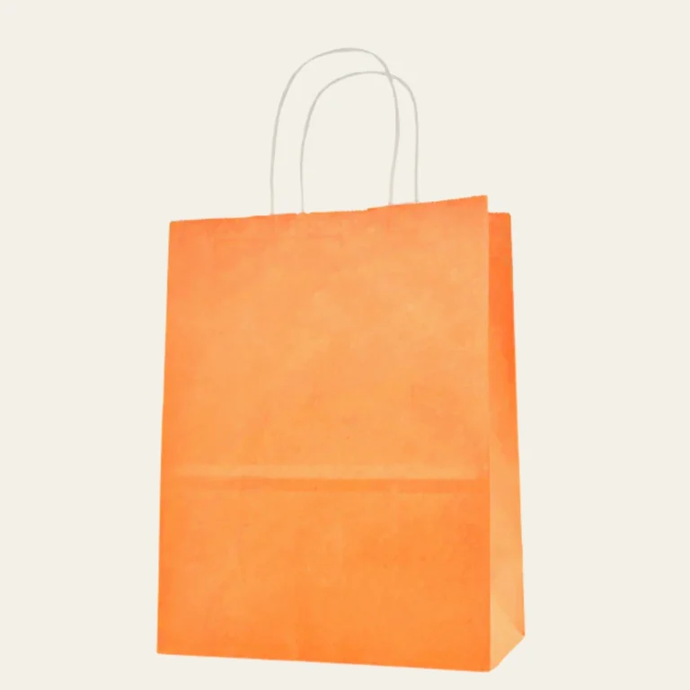 Orange Paper Bags - Hot Custom Boxes