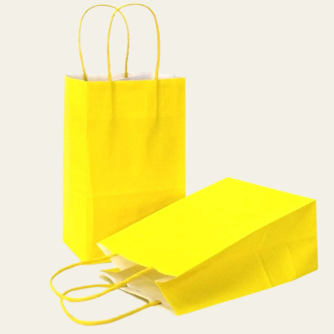 Yellow Paper Bags - Hot Custom Boxes