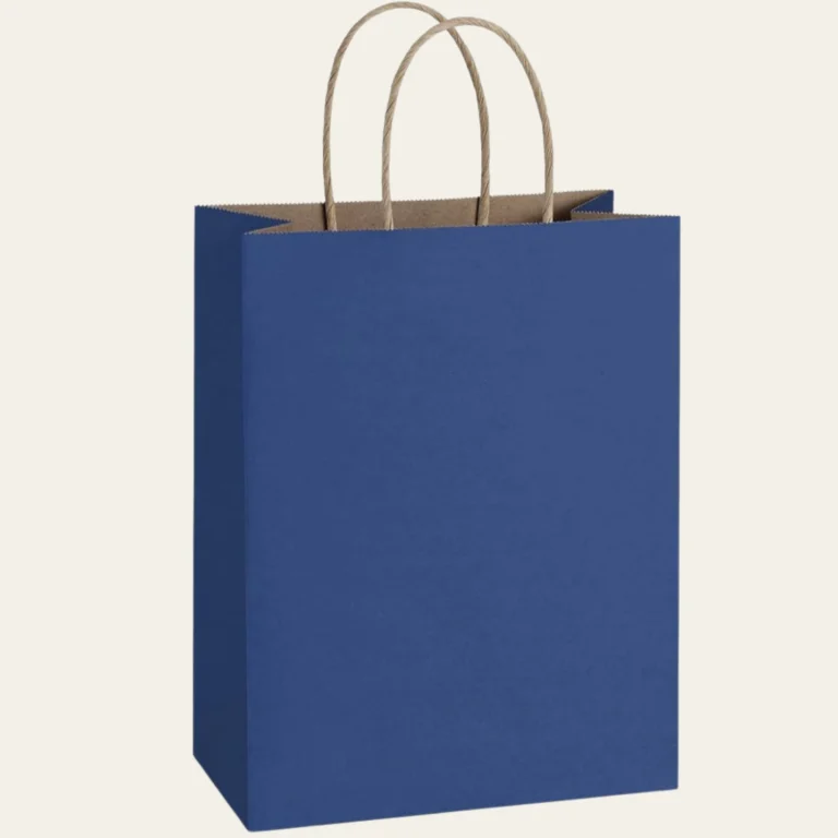 Blue Paper Bags - Hot Custom Boxes