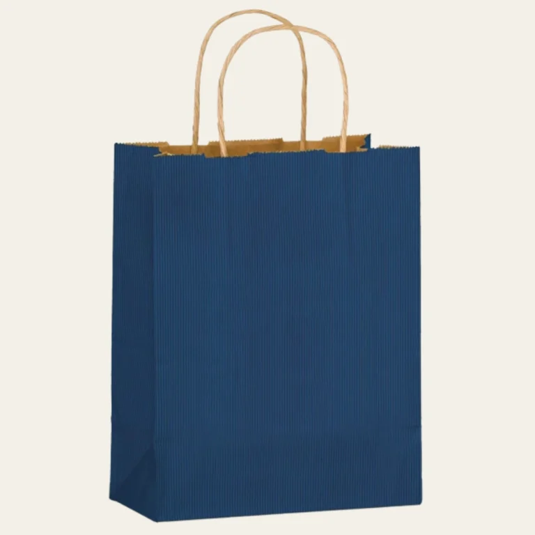 Blue Paper Bags - Hot Custom Boxes