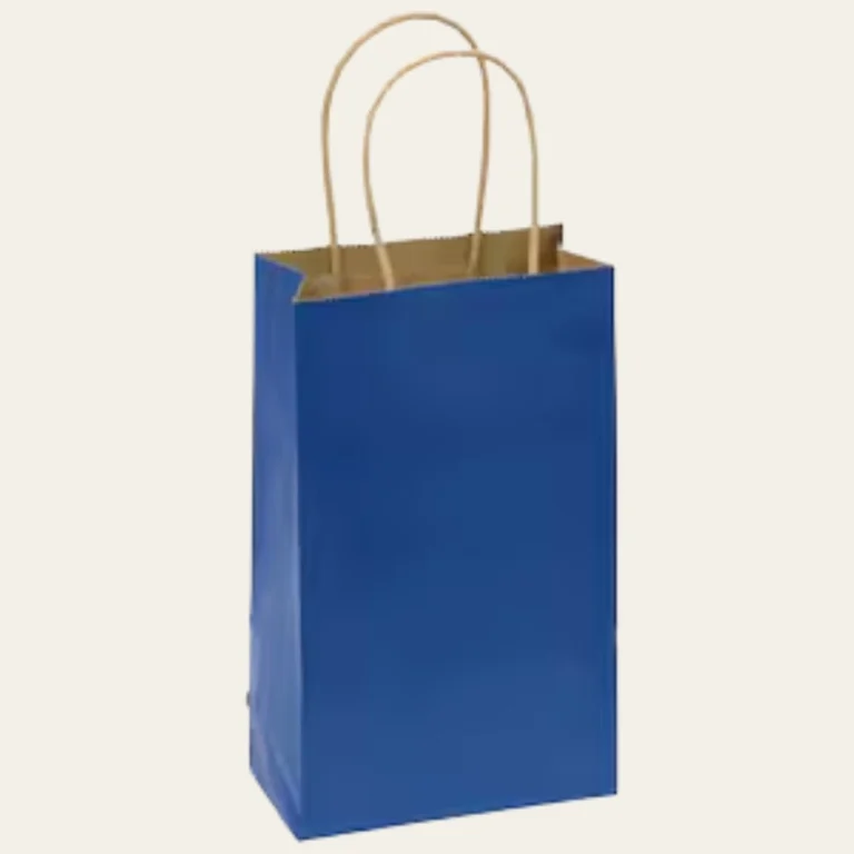 Blue Paper Bags - Hot Custom Boxes