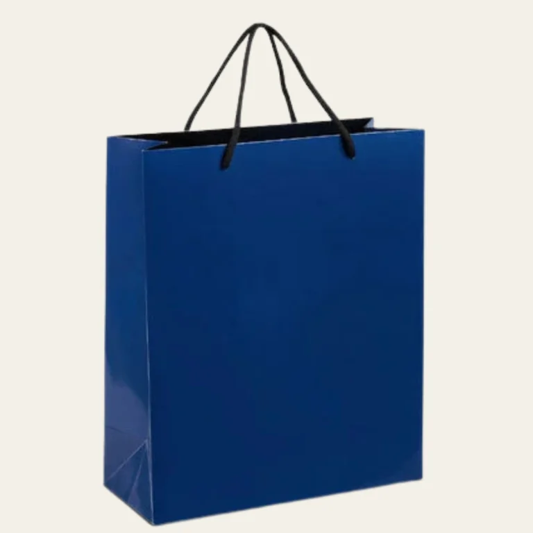 Blue Paper Bags - Hot Custom Boxes