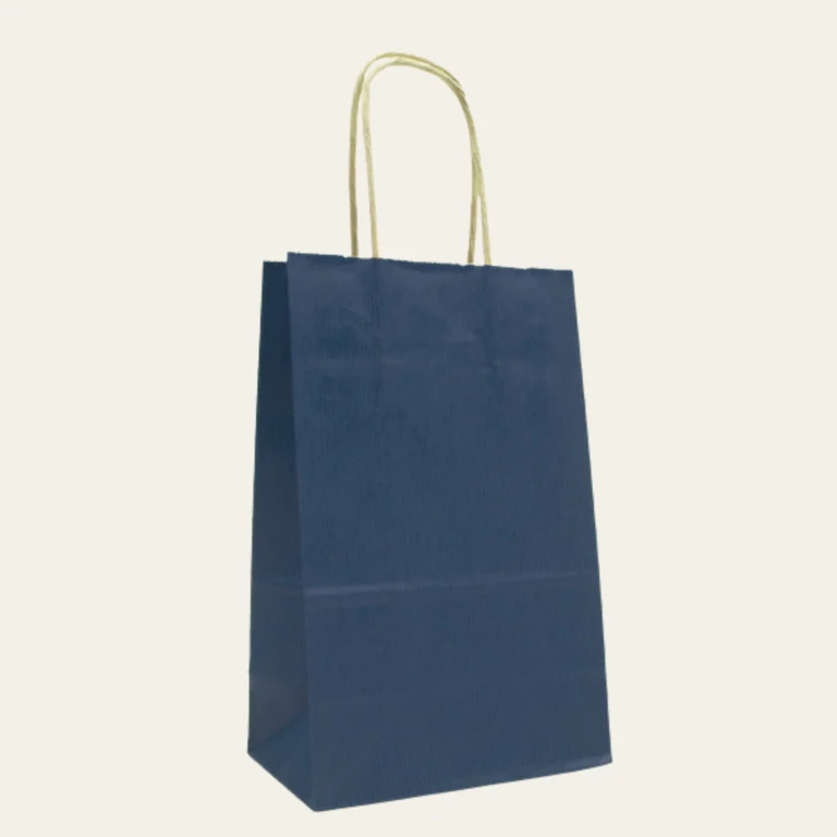Blue Paper Bags - Hot Custom Boxes