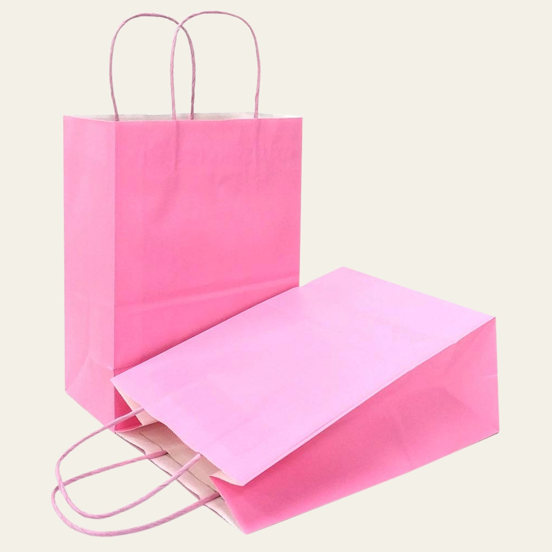 Pink Paper Bags - Hot Custom Boxes