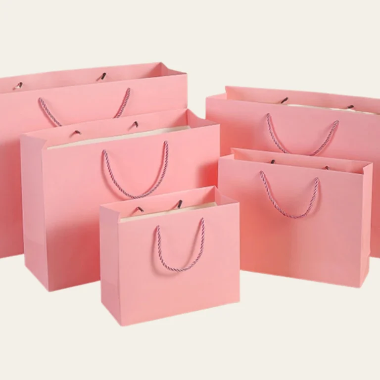 Pink Paper Bags - Hot Custom Boxes